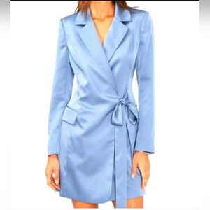 Adelyn Rae Blue Long Sleeve Dress